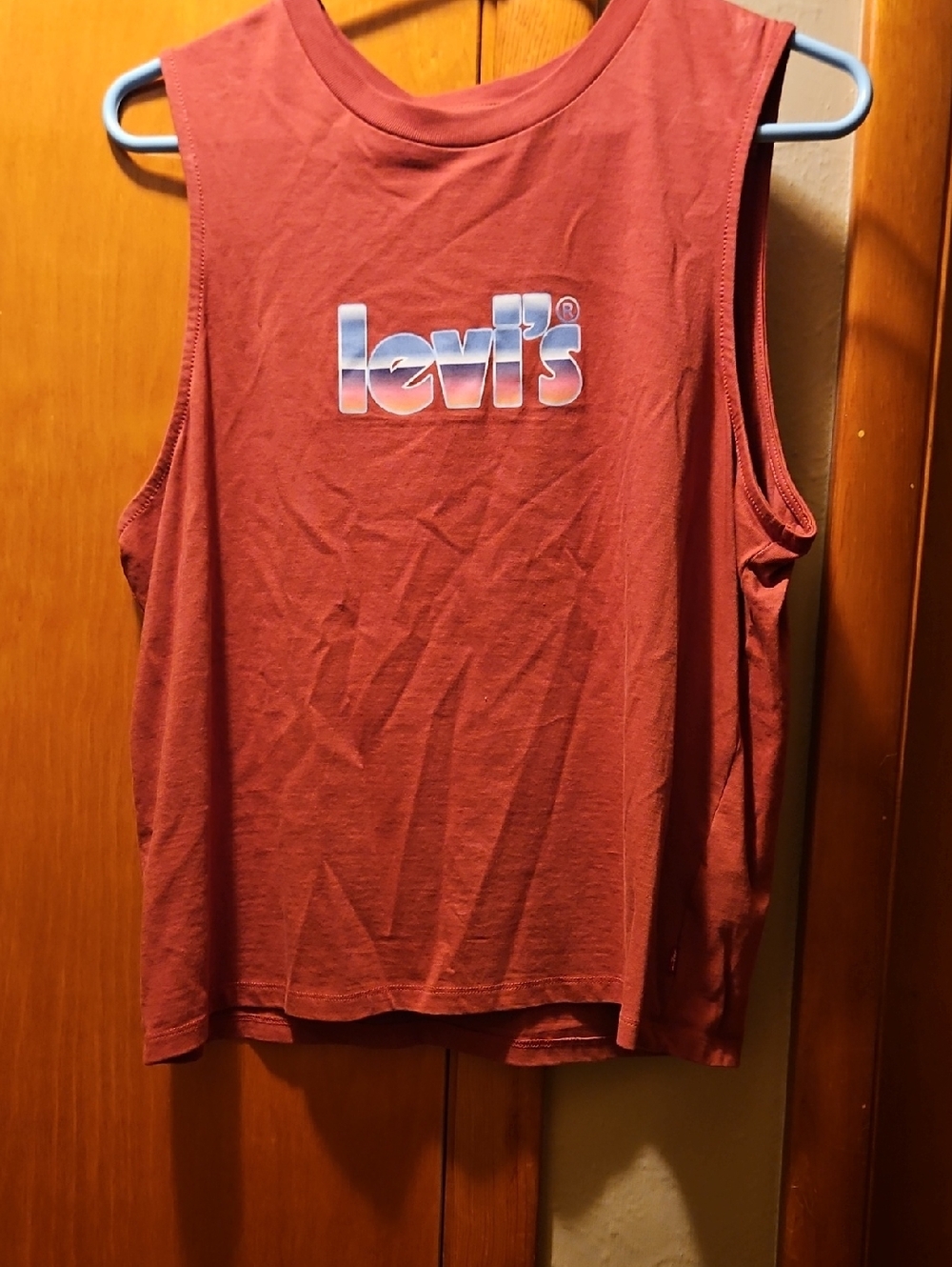 Levi's Women's Rust Red Graphic Muscle Tank
